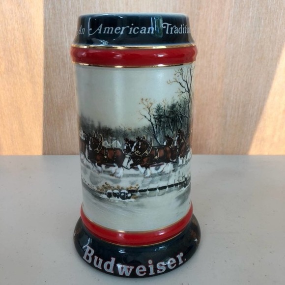 BUDWEISER 1990 Clydesdale Beer Stein - Picture 2 of 4